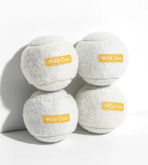 Wild One Tennis Balls Set Dog Toy (White)