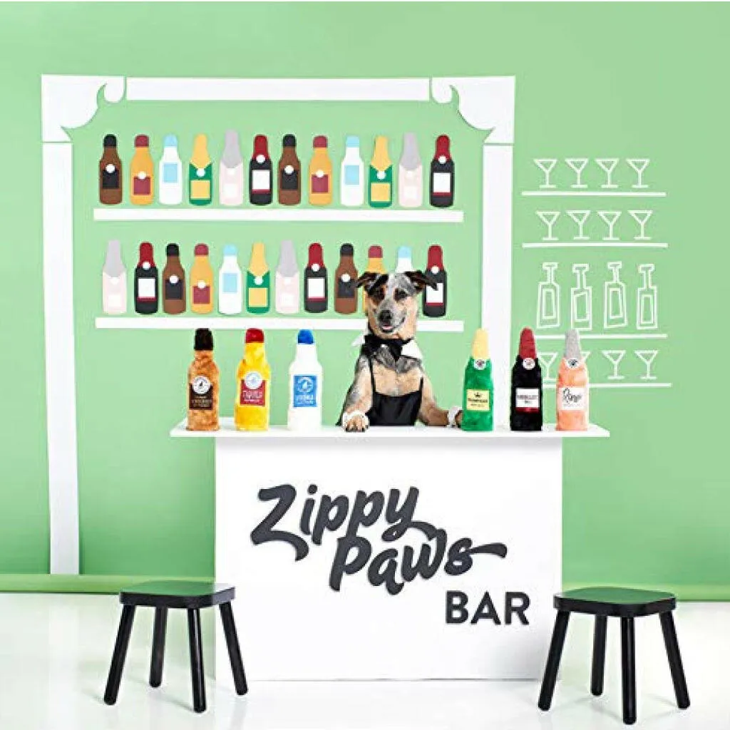 Zippy Paws Happy Hour Crusherz Bottle Themed Crunchy Water Bottle Rosé