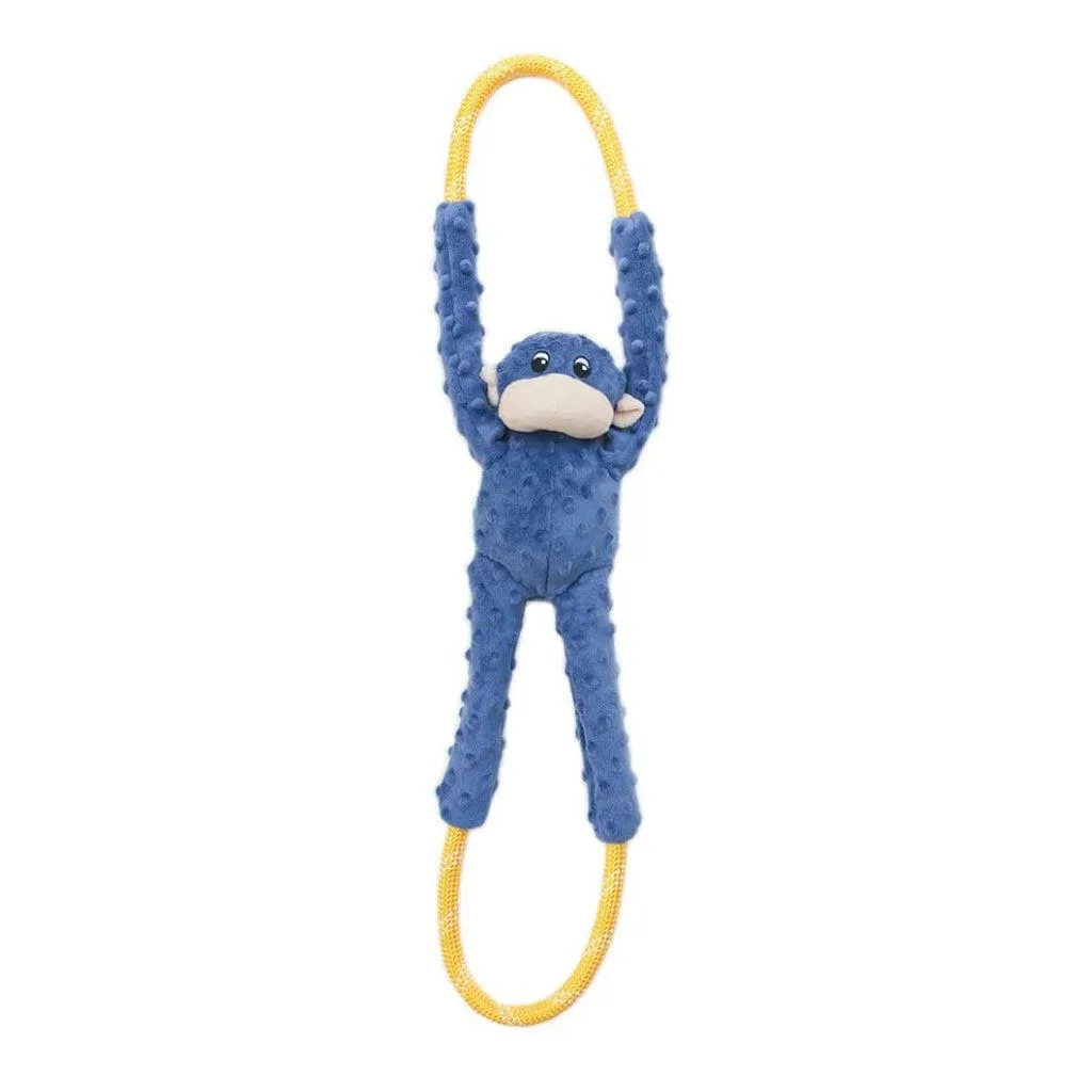 Zippy Paws Monkey RopeTugz Durable Rope Squeaky Chew Toy for Dogs